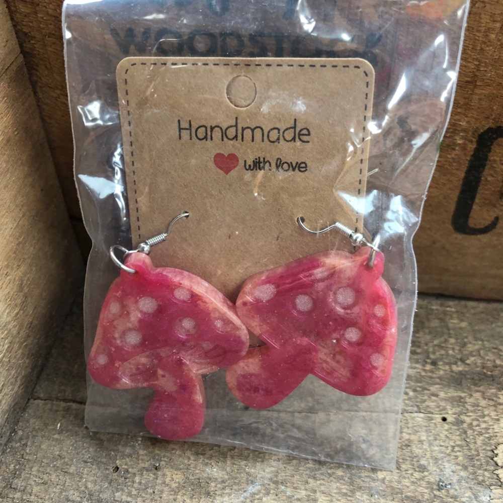 Red Mushroom Earrings